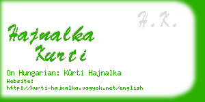 hajnalka kurti business card